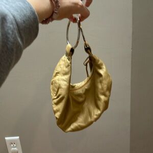 Gold purse with ring handles